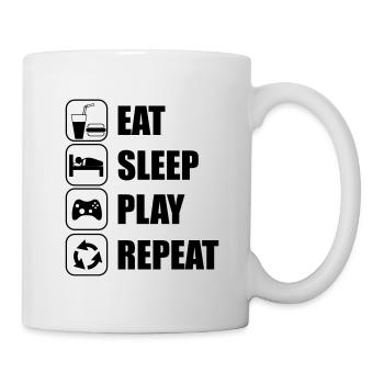 Eat Sleep Play Repeat - Mug - white - Right