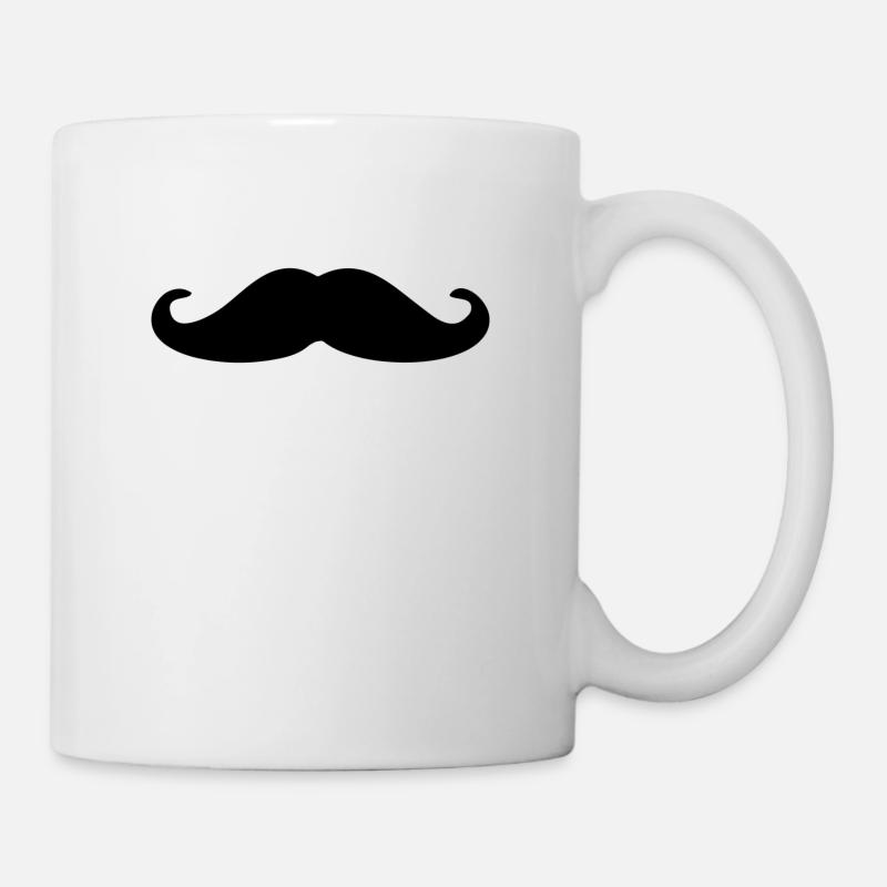 Schnurrbart - Tasse - Weiß