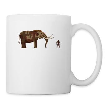 Mammouth et chasseurs - Mug blanc - blanc - Droite