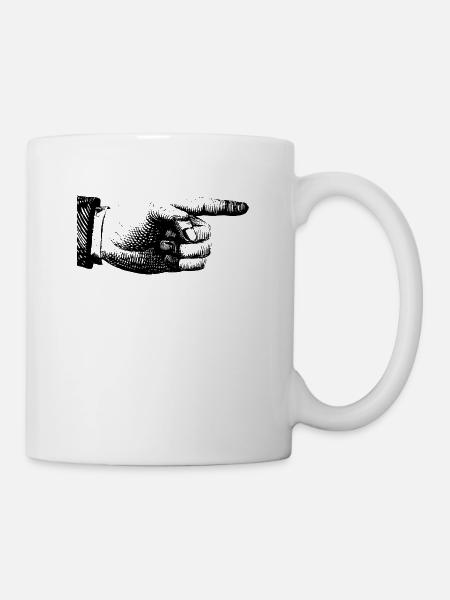 pointer du doigt - Mug blanc - blanc