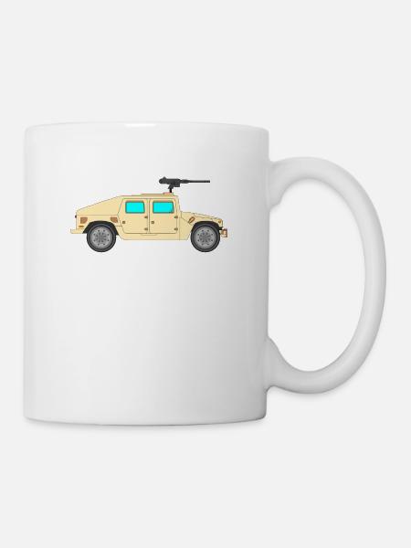 Militär Fahrzeug - Tasse - Weiß