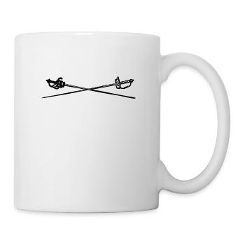 fencing fights floret sword parry samurai12 - Mug - white - Right