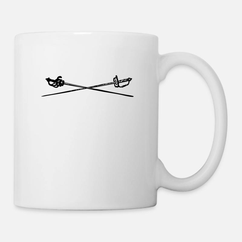 Escrime épée fleurette parade samurai12 - Mug blanc - blanc