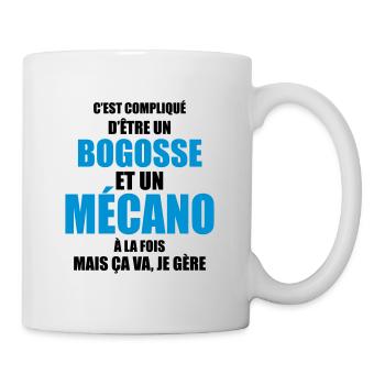 compliqué d'être un bogosse et un mécano - Mug blanc - blanc - Droite