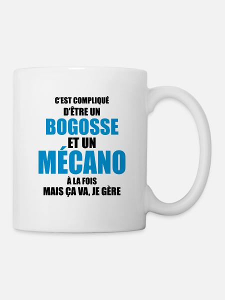 compliqué d'être un bogosse et un mécano - Mug blanc - blanc