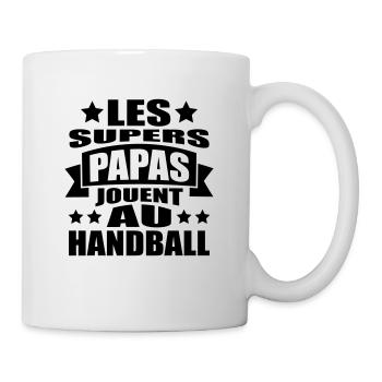 les supers papas jouent au handball - Mug blanc - blanc - Droite