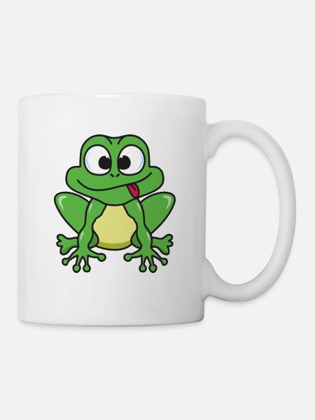 Niedlicher Lustiger Cooler Frosch Kröte - Tasse - Weiß