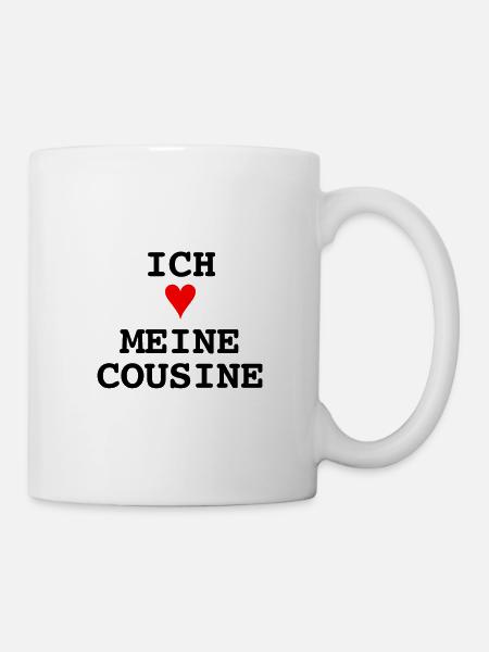 Ich liebe meine Cousine - Tasse - Weiß