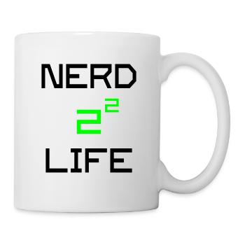Nerd 4 Life - Mathematik Spruch - Tasse - Weiß - Rechts