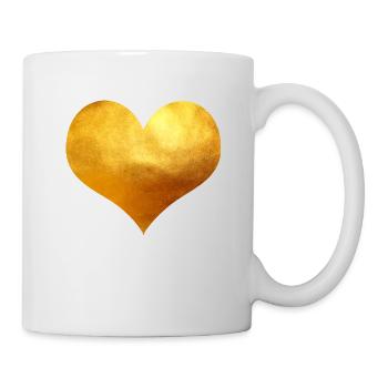 Coeur d'or - Mug blanc - blanc - Droite
