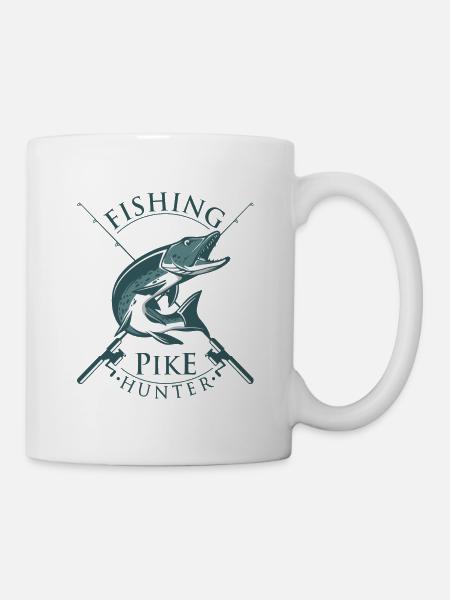 Hecht Angler Pike Hunter Fishing - Tasse - Weiß
