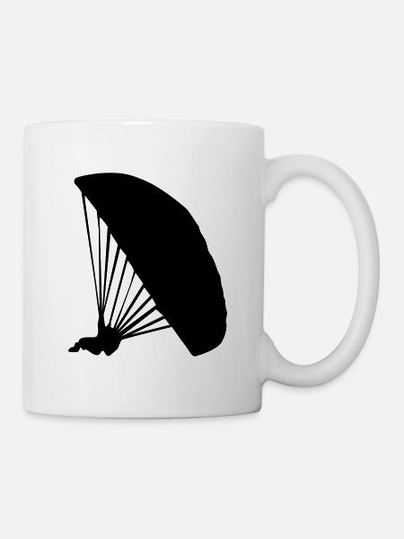 Gleitschirmfliegen Gleitschirm Silhouette - Tasse - Weiß