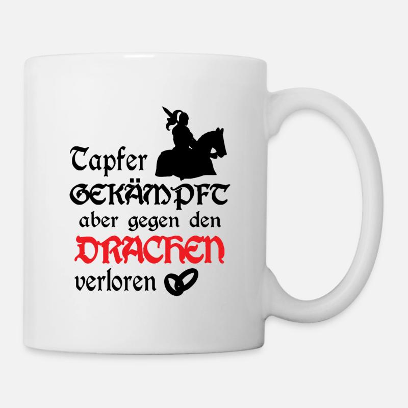 Hochzeit Junggesellenabschied Drache - Tasse - Weiß