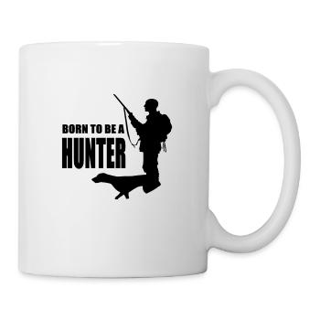 born to be a hunter - Tasse - Weiß - Rechts