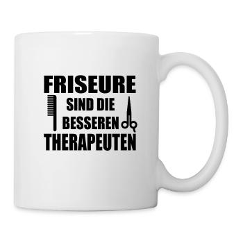 Les coiffeurs sont les meilleurs thérapeutes - Mug blanc - blanc - Droite