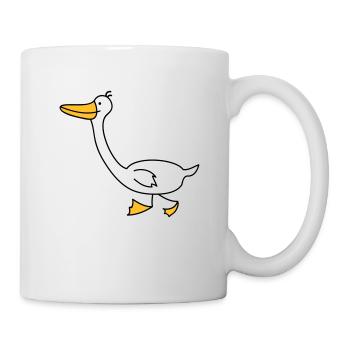 lustige Gans - Tasse - Weiß - Rechts