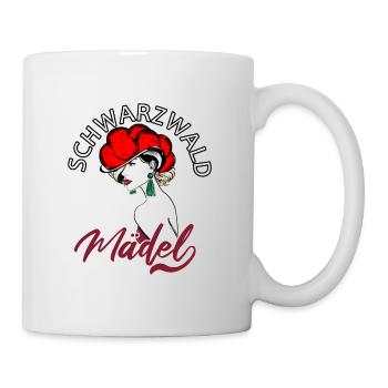 Schwarzwald Mädel Heimat Bollenhut Kuckuck - Tasse - Weiß - Rechts