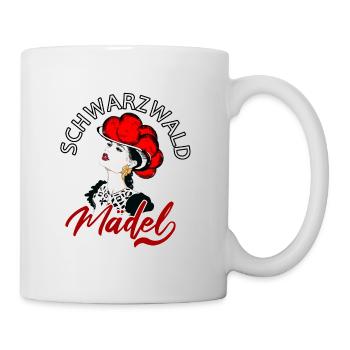 Schwarzwald Mädel Heimat Bollenhut Kuckuck - Tasse - Weiß - Rechts