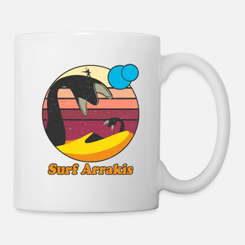 Surf Arrakis Rétro Graphique - Mug blanc - blanc