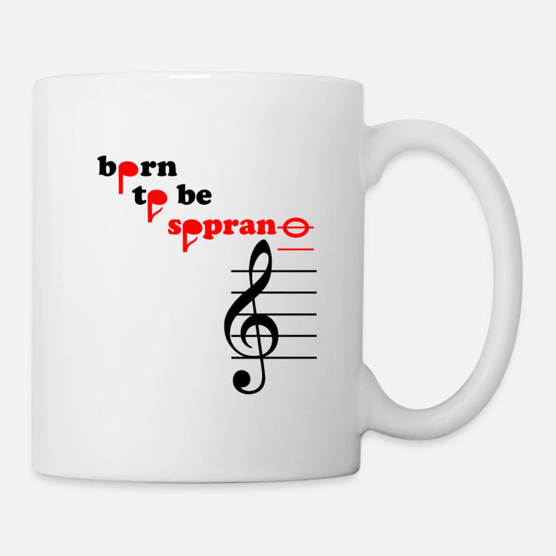 né pour être soprano high c chœur chanter chanteur - Mug blanc - blanc
