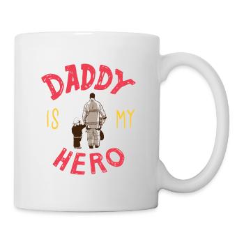 Pompier pompier père cadeau fils - Mug blanc - blanc - Droite