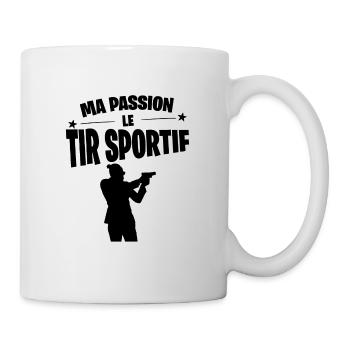 Ma passion le tir sportif cadeau tireur sportif - Mug blanc - blanc - Droite