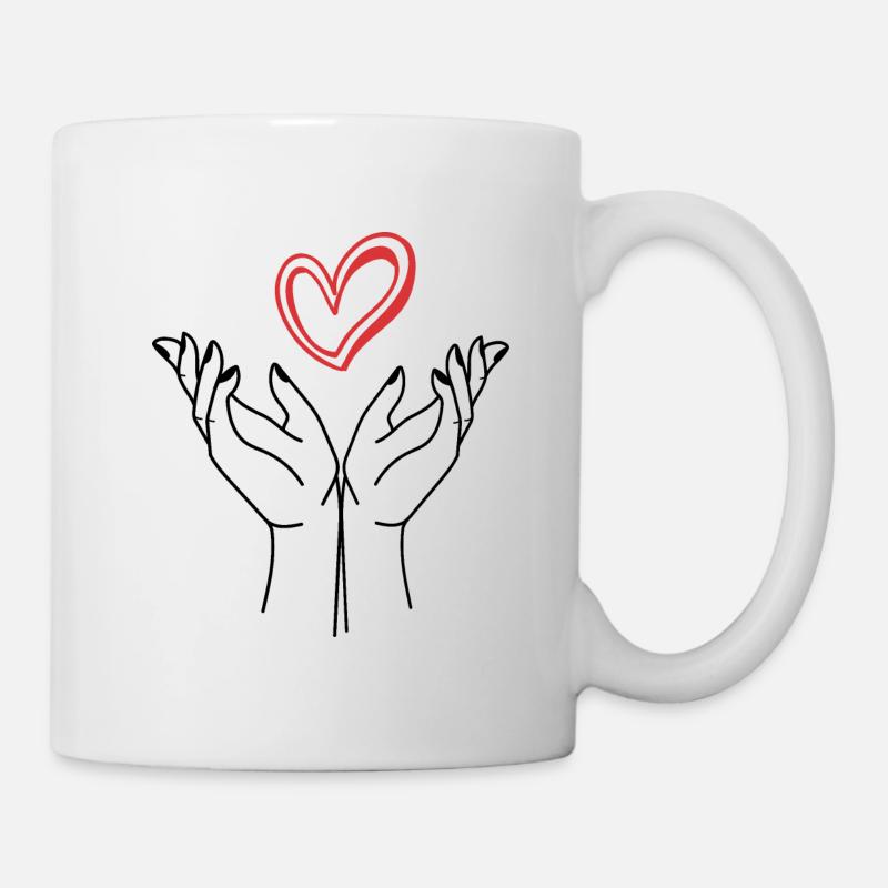 Mains - Mug blanc - blanc