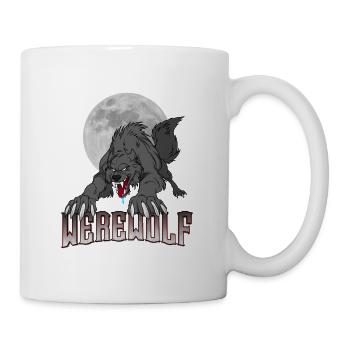 Werewolf Monster Halloween Full Moon Gift Idea - Mug - white - Right