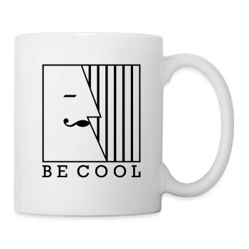 BE COOL - Vintage Mustache Face 1 - Tasse - Weiß - Rechts