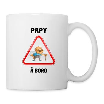 Papy à bord de ce super cadeau pour un super papy - Mug blanc - blanc - Droite