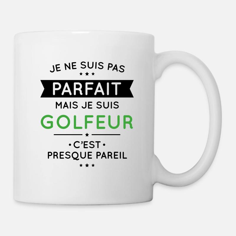 Golf - Je ne suis pas parfait mais je suis golfeur - Mug blanc - blanc