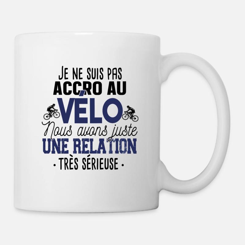 Vélo Cycliste Cadeau Humour Sport Cyclisme - Mug blanc - blanc