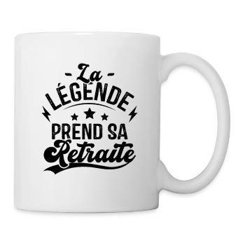La Légende Prend Sa Retraite - Mug blanc - blanc - Droite