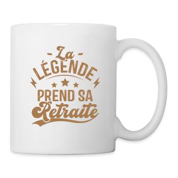 La Légende Prend Sa Retraite - Mug blanc - blanc - Droite