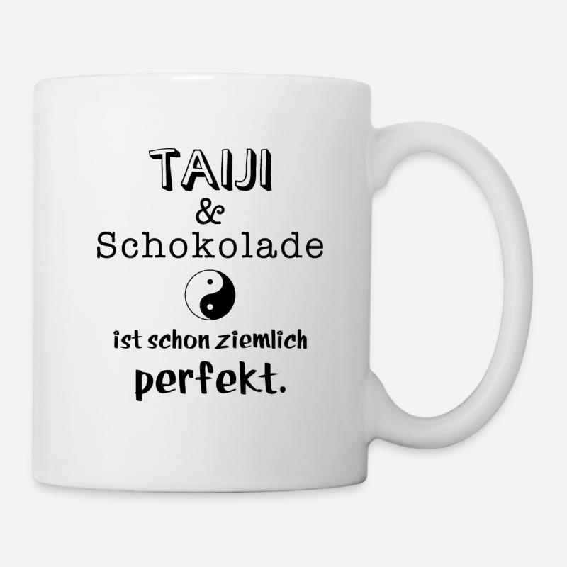taiji und schokolade - Tasse - Weiß