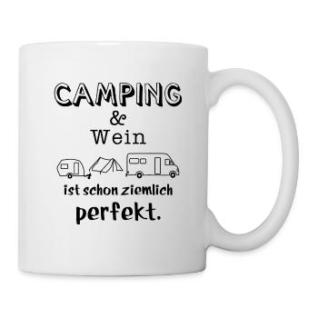 camping und wein - Tasse - Weiß - Rechts