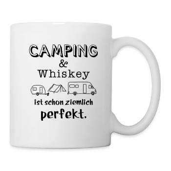 camping und whiskey - Tasse - Weiß - Rechts