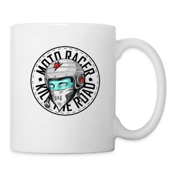 Moto racer - kill the road - Mug - white - Right