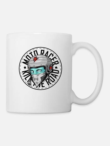 Moto racer - kill the road - Mug blanc - blanc