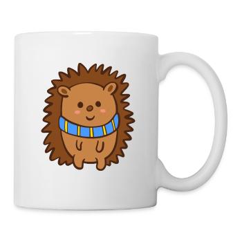 Igel blau-gelb ukrainischer winterschal Herbstzeit - Tasse - Weiß - Rechts