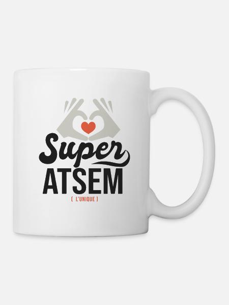 Super ATSEM l unique cadeau atsm - Mug blanc - blanc
