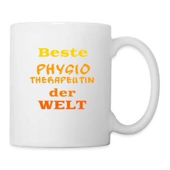 Beste Physiotherapeutin der Welt! Physio Spruch - Tasse - Weiß - Rechts
