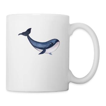 Cute friendly Whale - Mug - white - Right