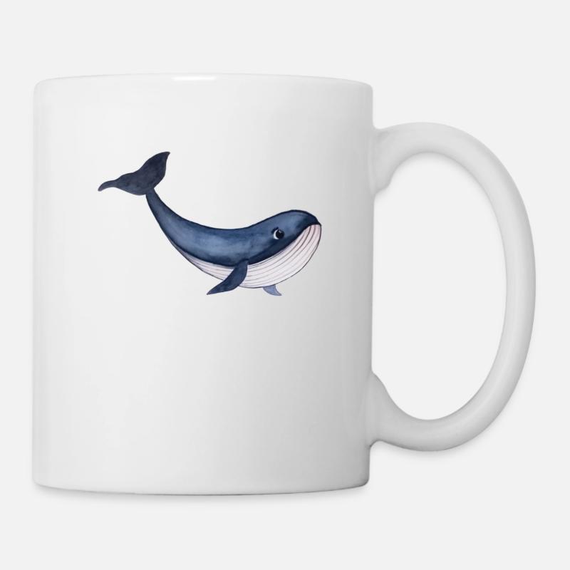 Baleine mignonne et amicale - Mug blanc - blanc