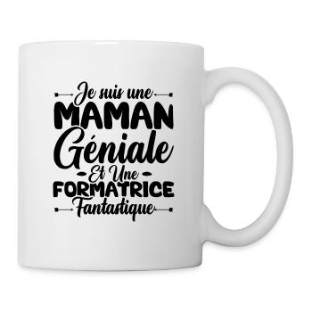 Une maman géniale et une formatrice fantastique - Mug blanc - blanc - Droite