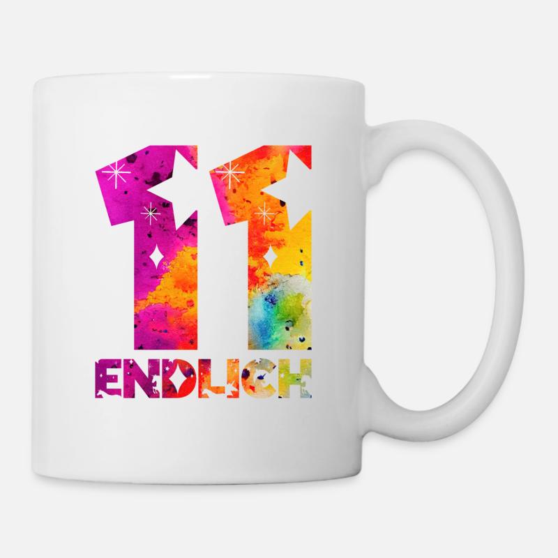 ENDLICH 11 EINHORN 11. GEBURTSTAG - Tasse - Weiß