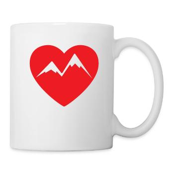 Ich liebe Berge - Tasse - Weiß - Rechts