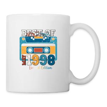 25th Birthday Man Cassette May Vintage 1998 - Mug - white - Right
