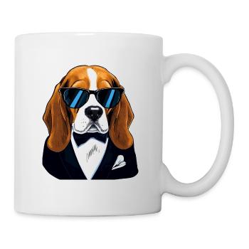 Beagle Der Wachmann - Tasse - Weiß - Rechts