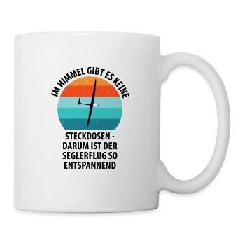 Segelflieger Segelfliegen Segelflugzeug Fliegen - Tasse - Weiß - Rechts